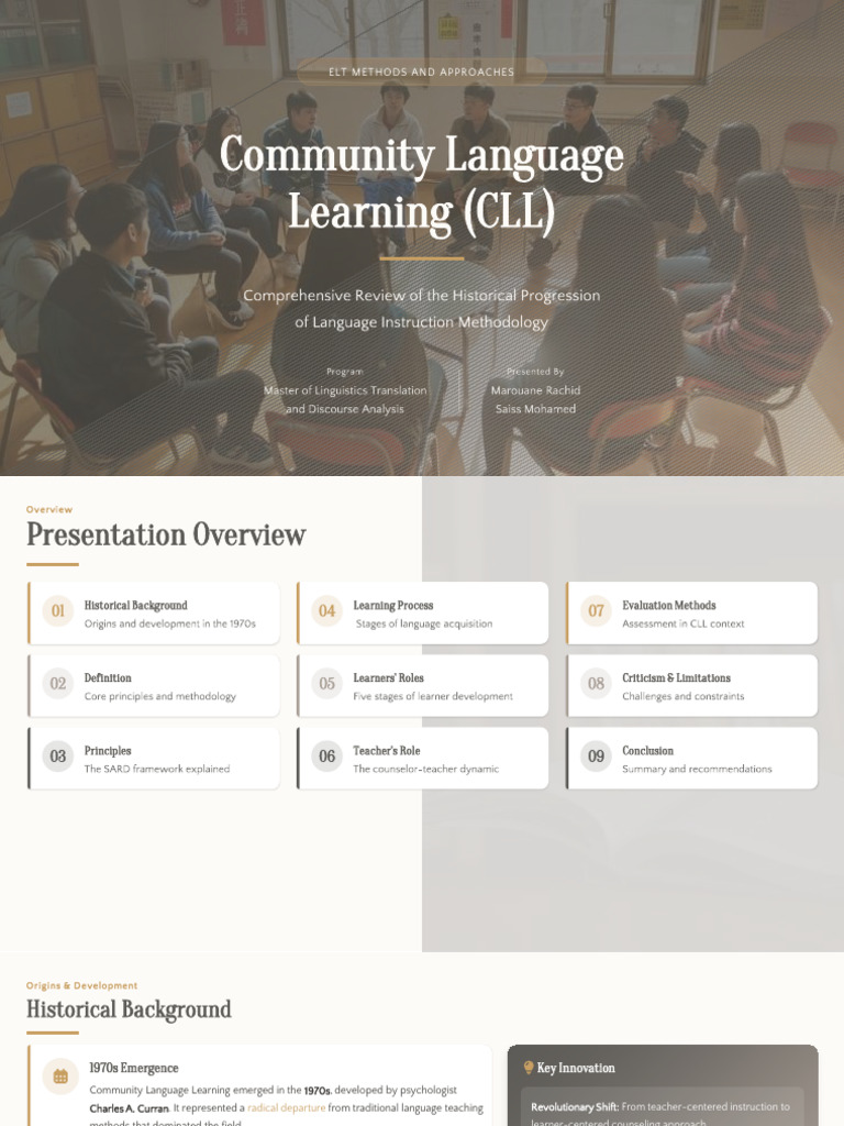Community Language Learning (CLL) Copie 2 | PDF | Learning | Second ...
