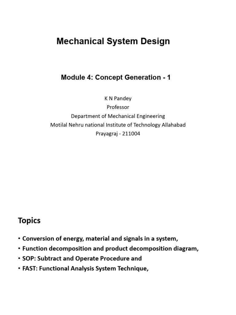 Module 4 - Concept Generation - 1 - 2026 | PDF