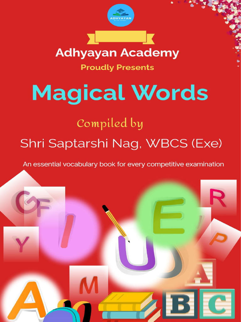 Magical Words Saptarshi Sir | PDF | Adjective | Verb