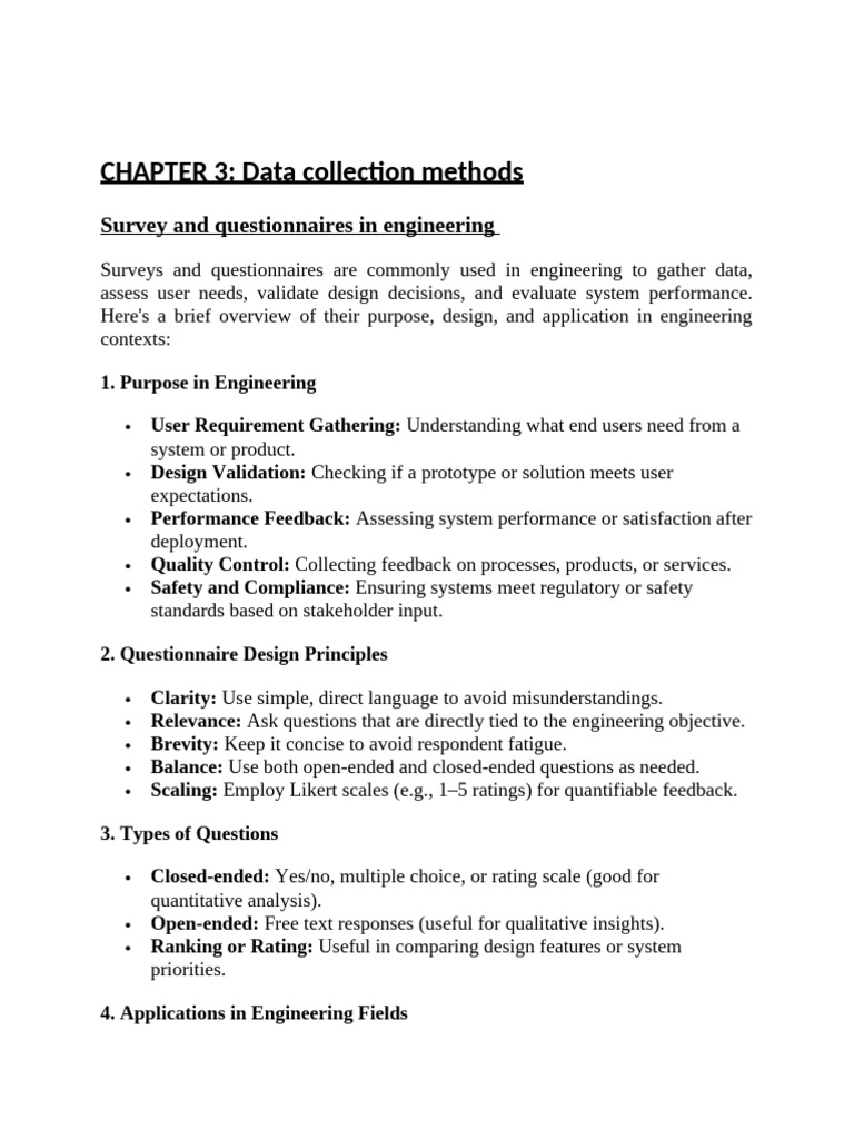Unit 3 Data Collection Methods | PDF | Experiment | Design Of Experiments