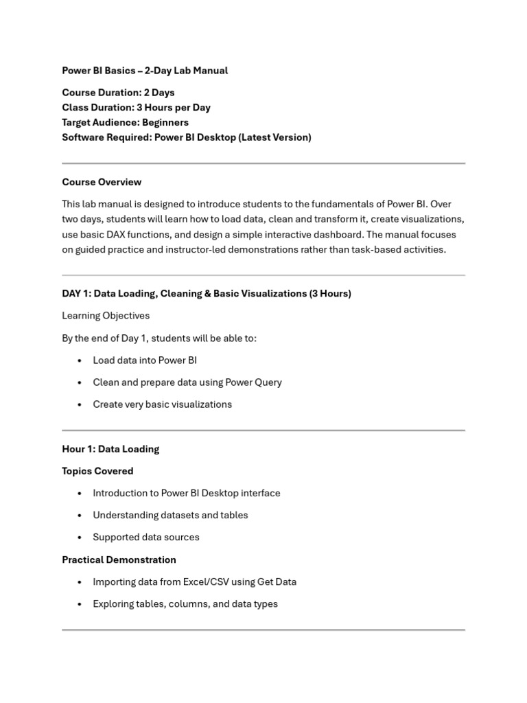 Power BI Basics Manual | PDF | Information Retrieval | Data