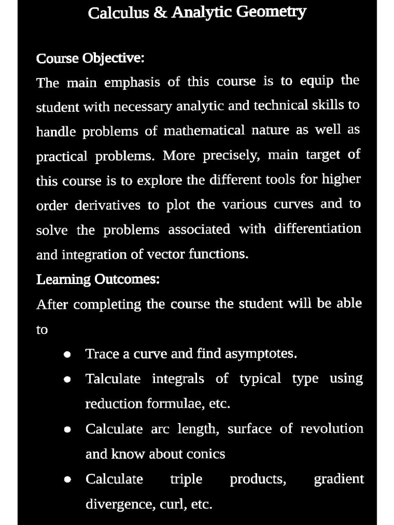 Mathematics Syllabus | PDF
