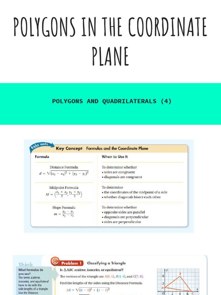 Polygons in The Coordinate Plane | PDF