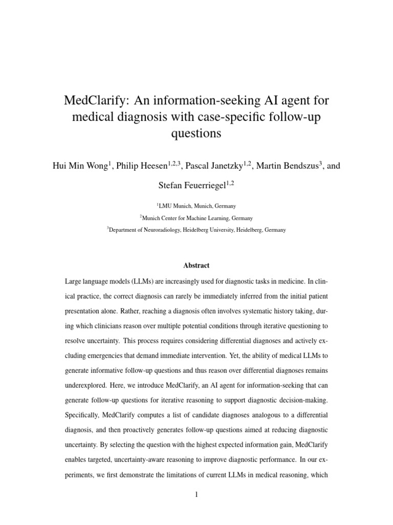 Medclarify | PDF | Medical Diagnosis | Differential Diagnosis