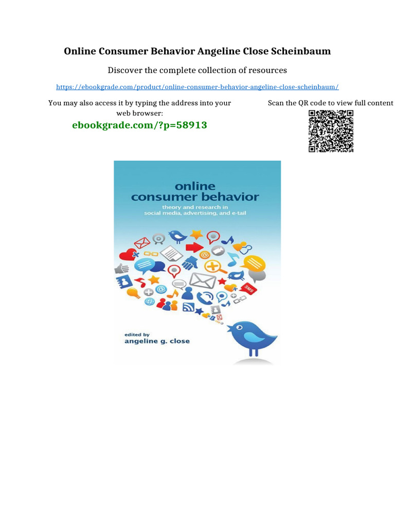 Online Consumer Behavior Angeline Close Scheinbaum Full Digital ...
