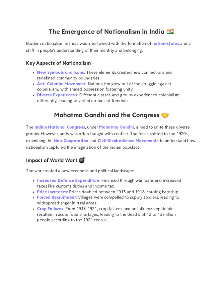Rise of Indian Nationalism and Movements | PDF | Dalit | Mahatma Gandhi