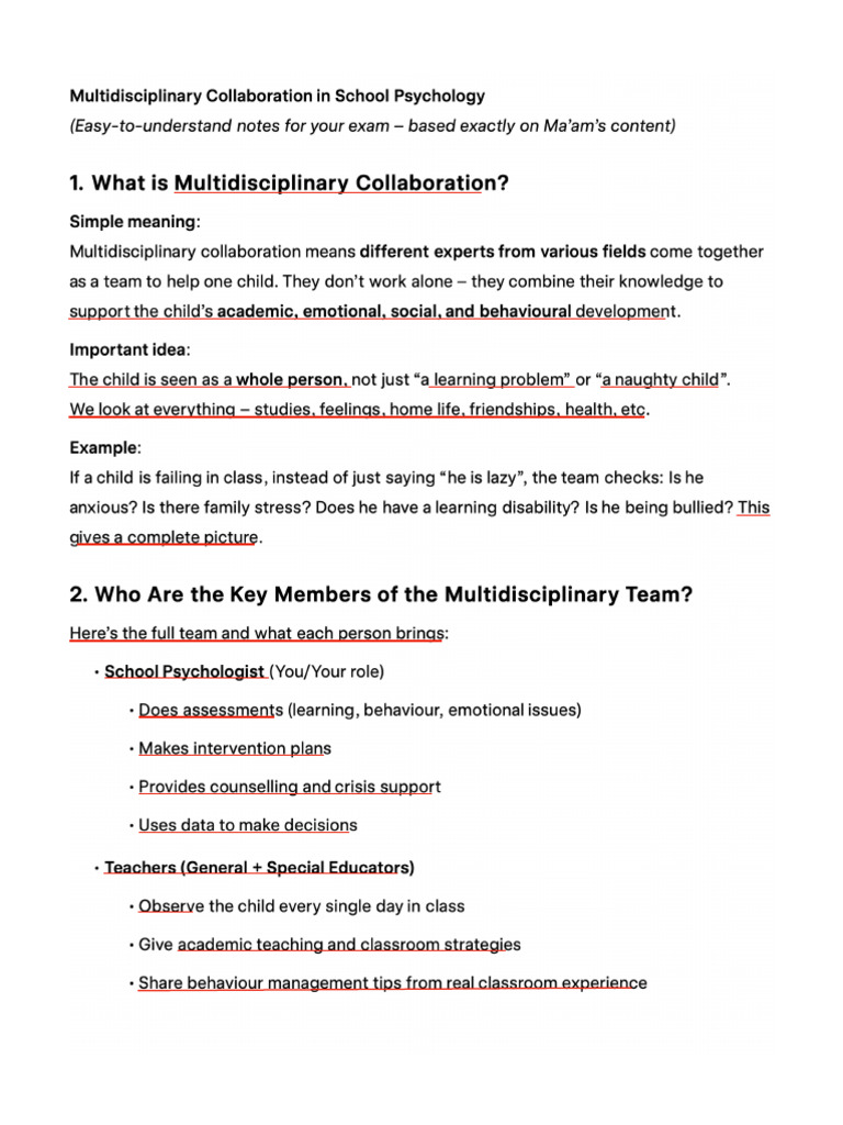 Grok Multidisciplinary Collaboration in School Psy | PDF