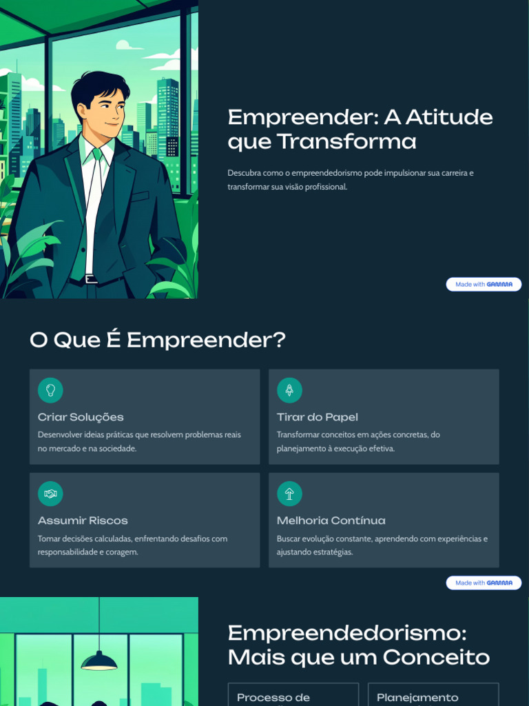 Empreender A Atitude Que Transforma | PDF | Empreendedorismo | Planejamento