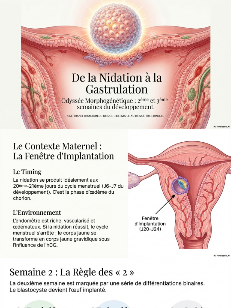 Nidation Et Gastrulation | PDF