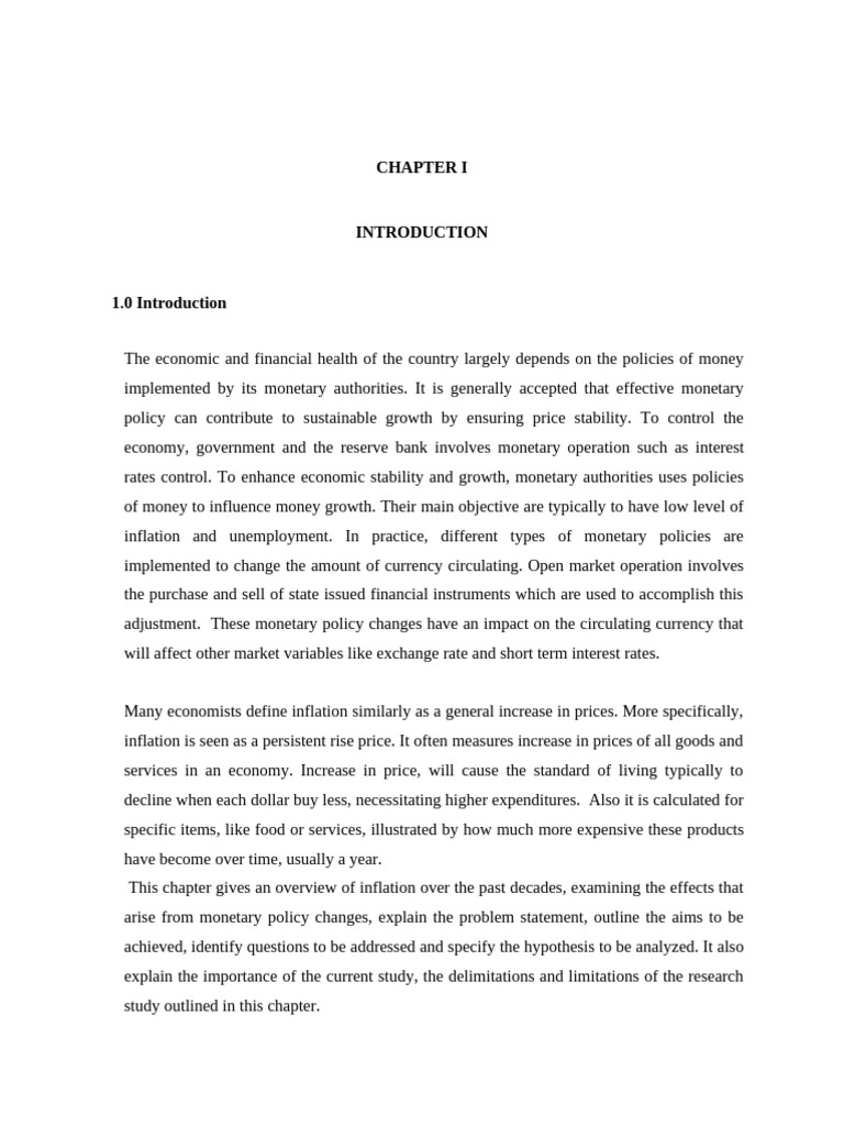 Abel Munjereri B1543873 Economics Dissertation | PDF | Inflation ...