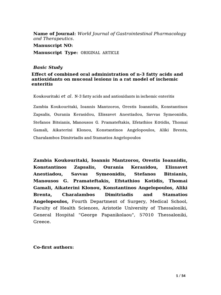 Format For Manuscript Preparation and Submission Basic Study | PDF ...