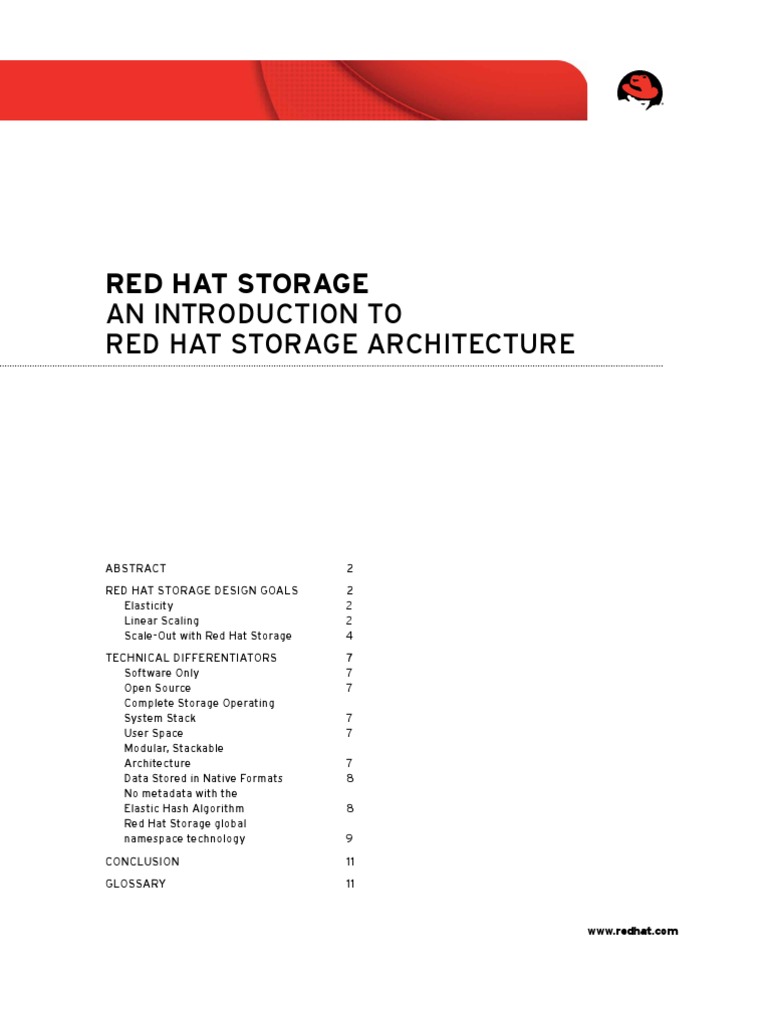 6445 An Introduction Red Hat Storage Architecture | PDF | Scalability ...