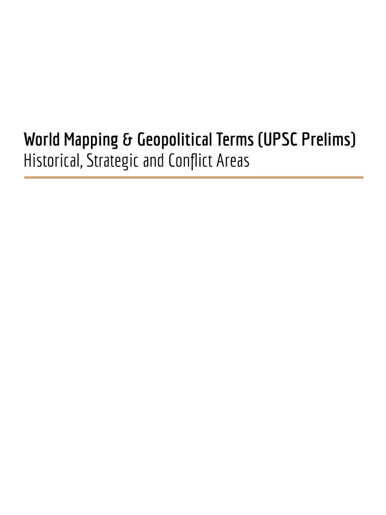 World Mapping - UPSC Prelims | PDF | Africa | Asia