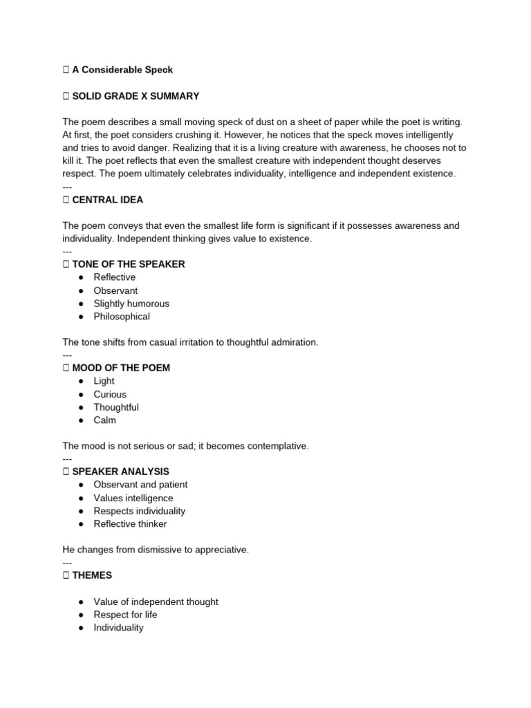 ? A Considerable Speck | PDF