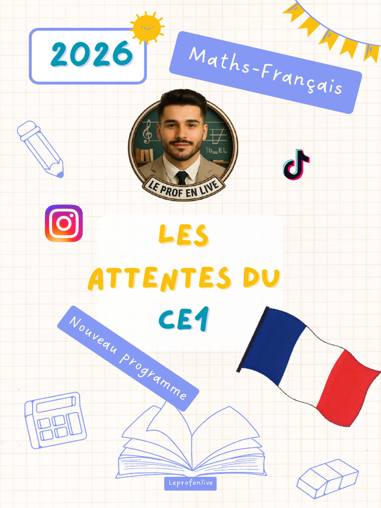 CE1 Programme 2025 2026 | PDF | Phrase | Lexique