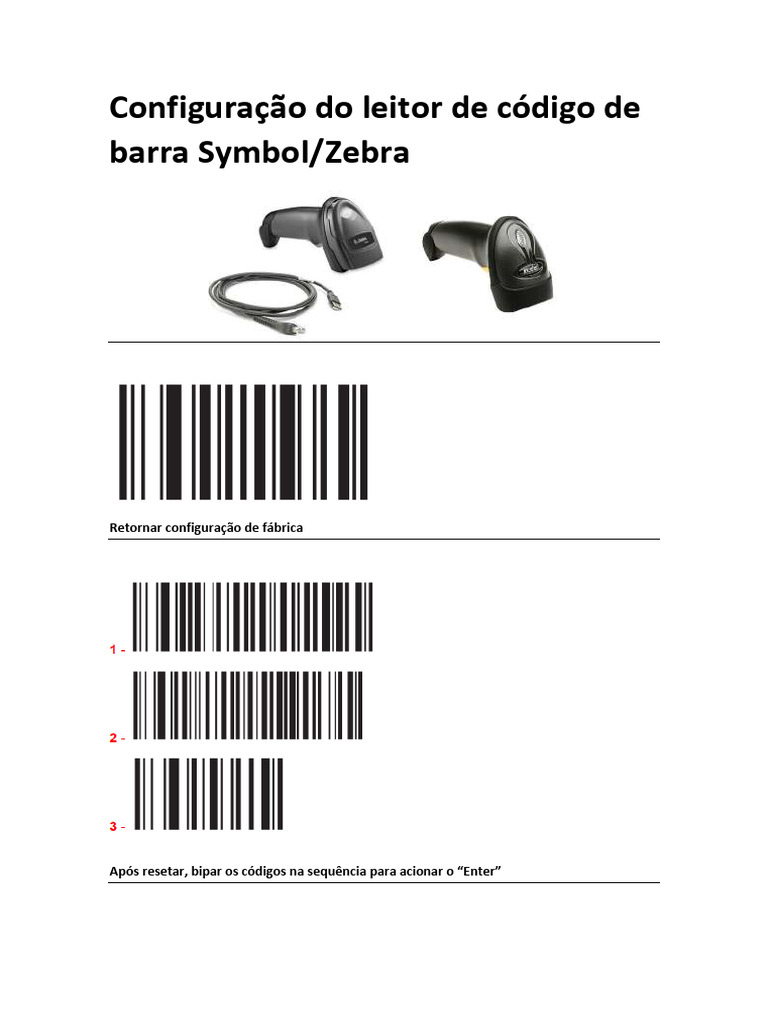 ConfigBeep Zebra e Symbol | PDF