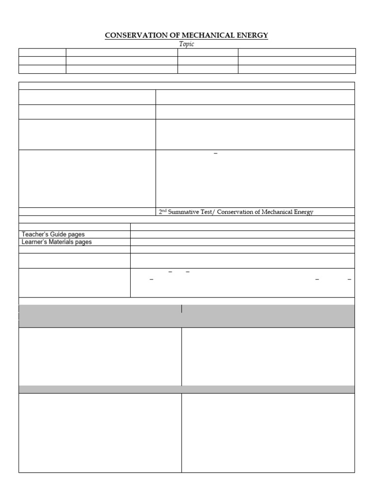 Summative Test Lesson Plan - 102618 | PDF