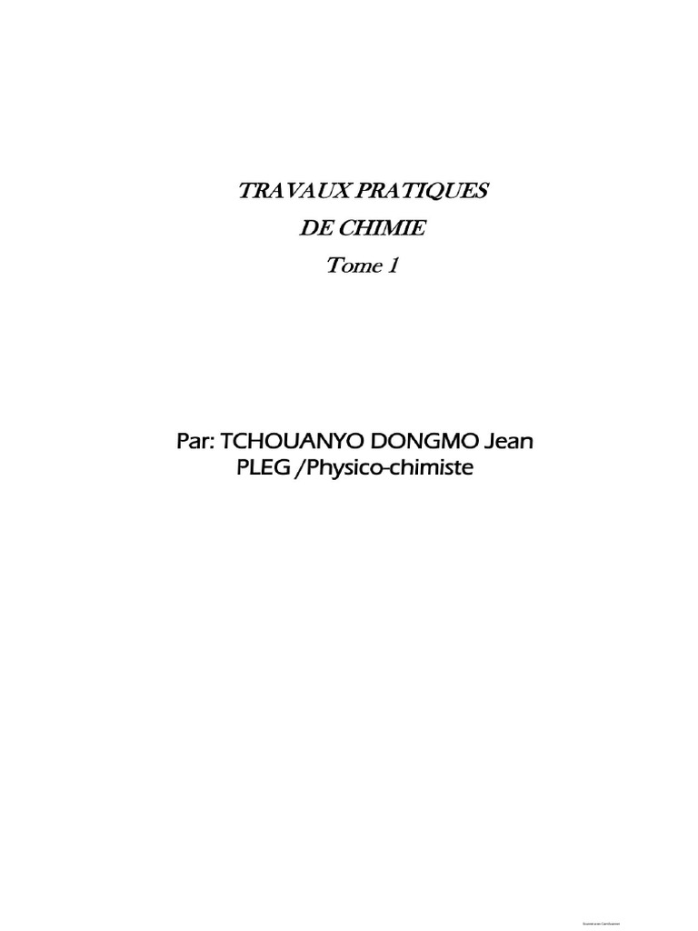 TP Chimie Compile | PDF