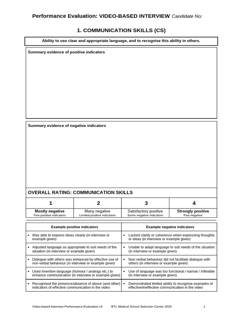 15 Video-Based Interview Performance Evaluation | PDF | Psychological ...