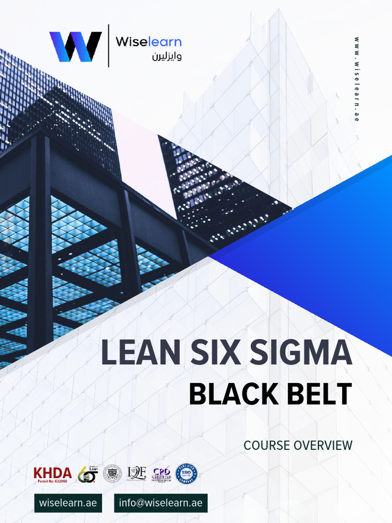 LSS Black Belt Course Overview | PDF | Six Sigma | Lean Manufacturing