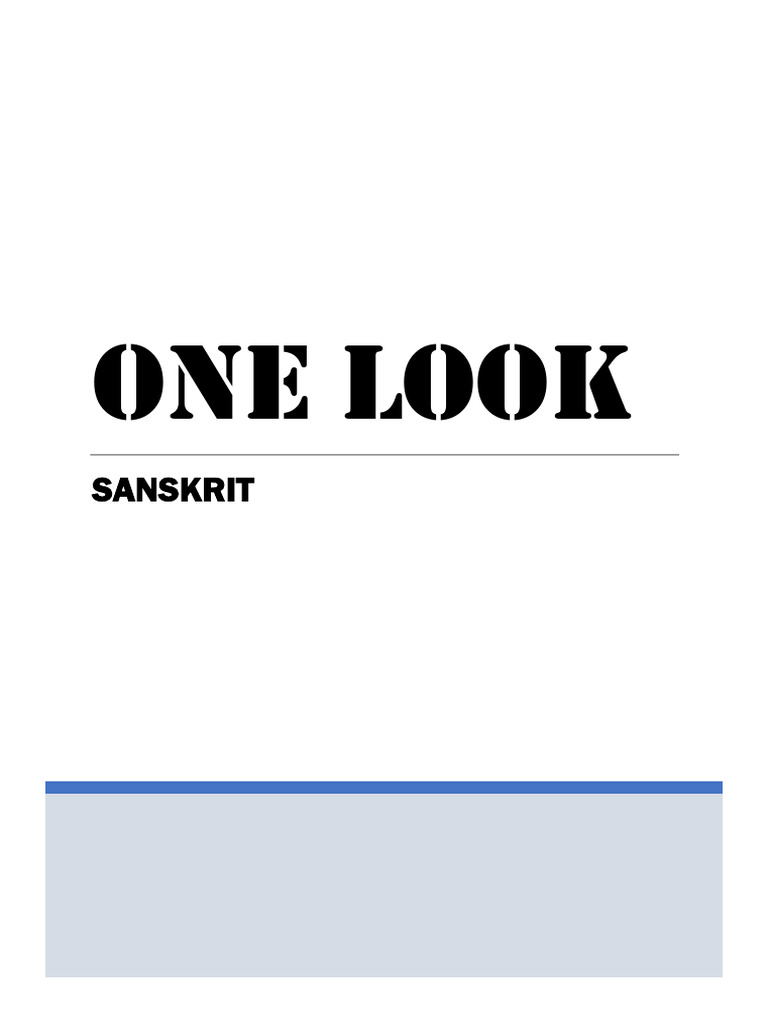 One Look | PDF