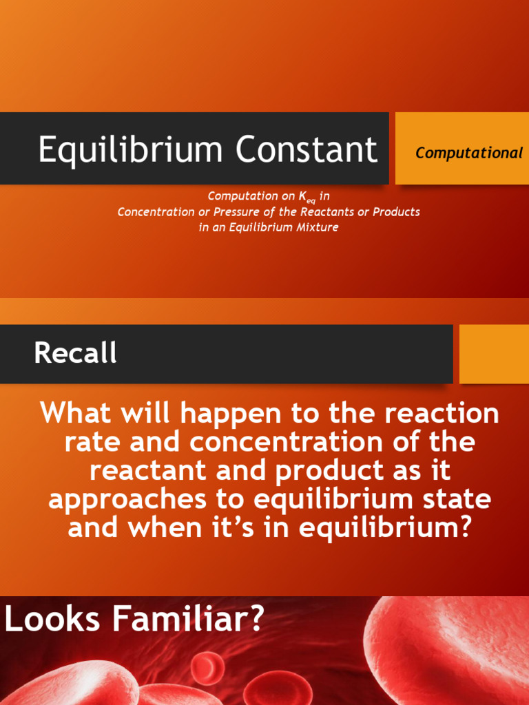Equilibrium Constant Computation Student | PDF | Chemical Equilibrium ...