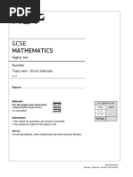 Corbettmaths Error Intervals Worksheet | PDF