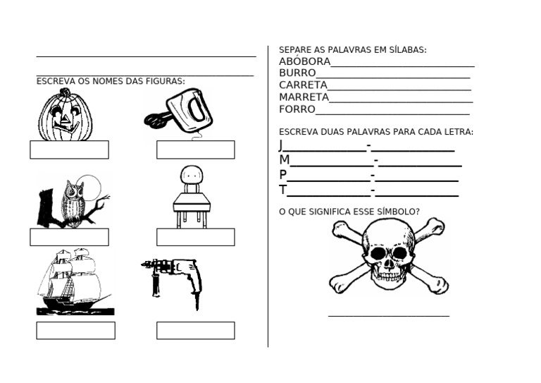 038-Escreva As Palavras Com R Brando, Separe em Sílabas, Escreva ...
