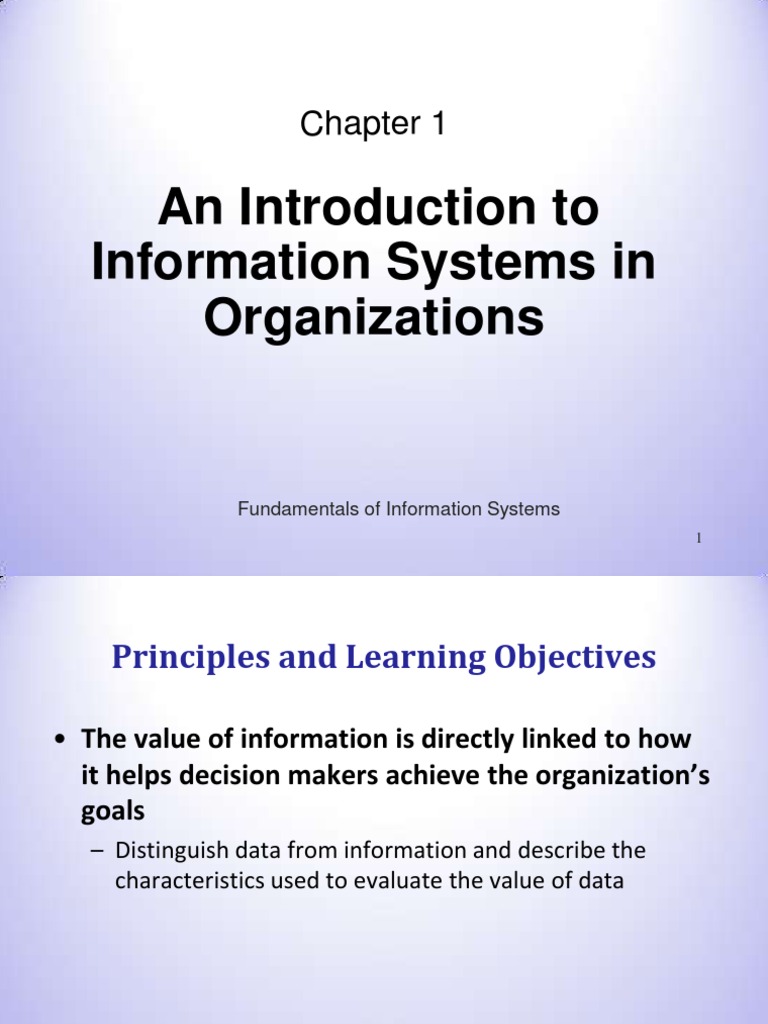 Introduction to Information Systems | PDF | Information System ...