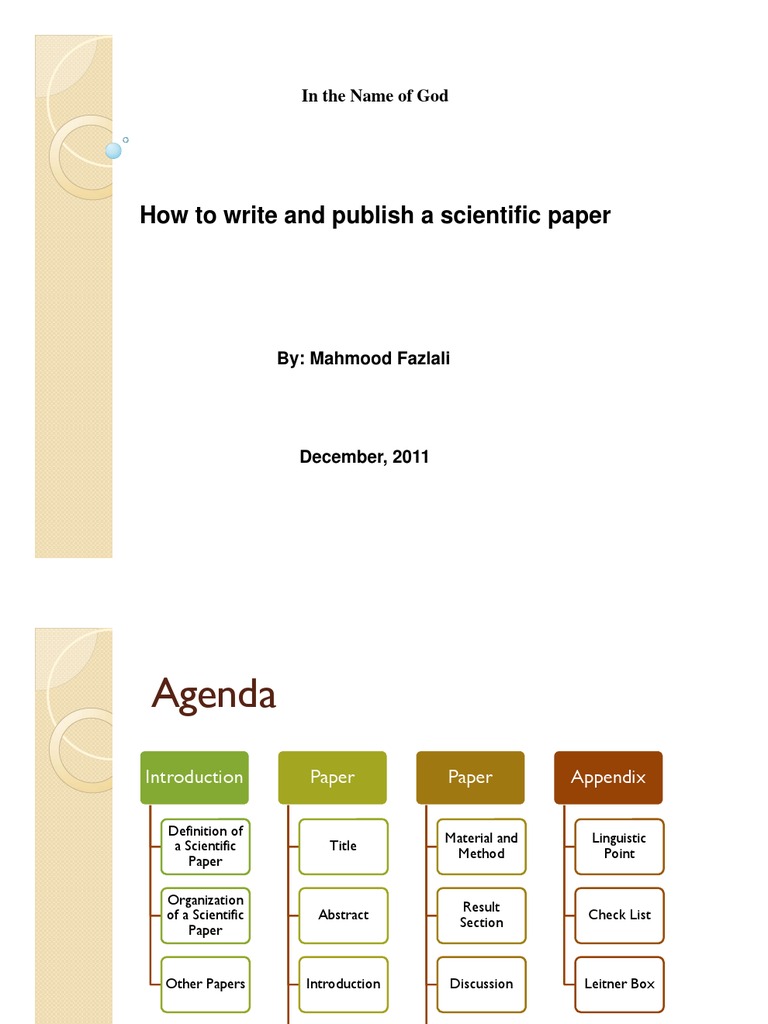 Writing and Publishing Scientific Papers | PDF | Abstract (Summary ...