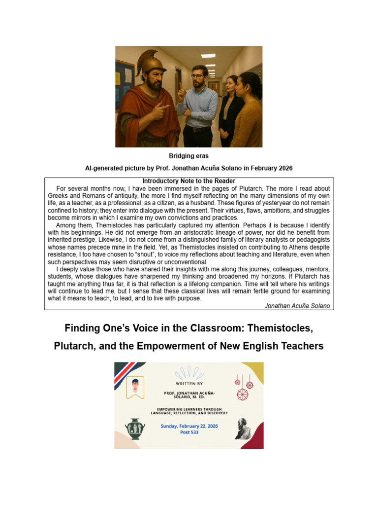 Finding One’s Voice in the Classroom - Themistocles, Plutarch, And the ...