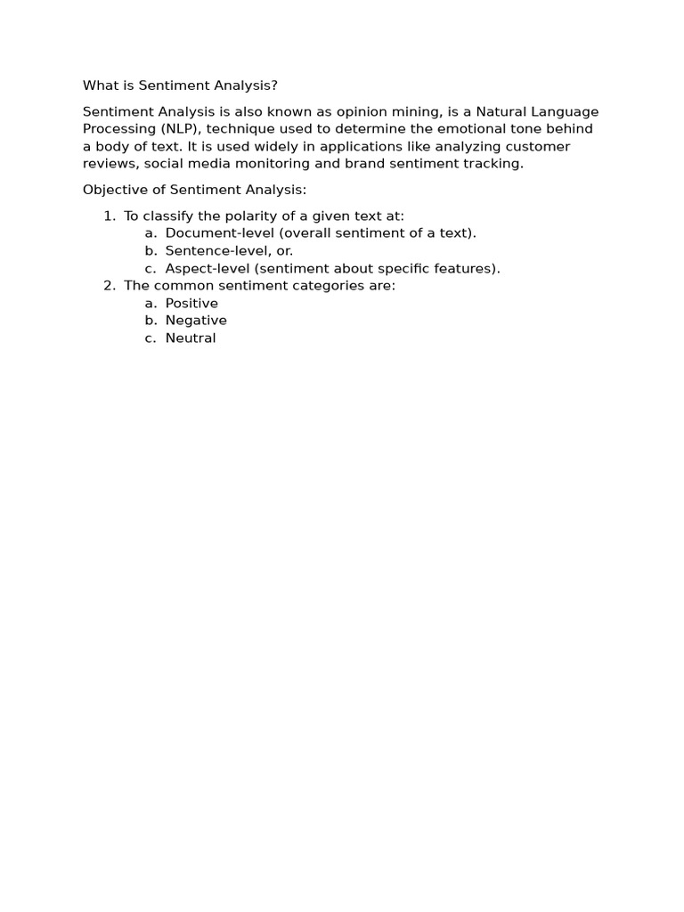 Sentiment Analysis | PDF