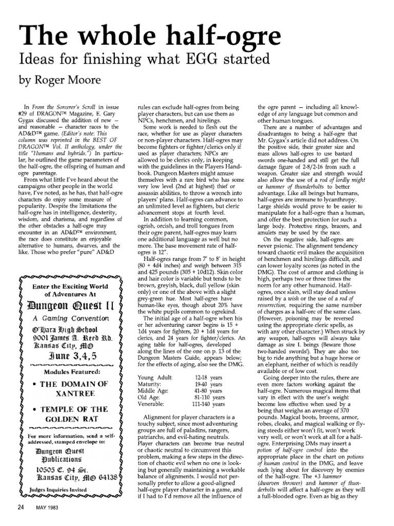 Half Ogres | PDF
