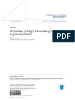 Perspectives on Supply Chain Management and Logistics Definitions