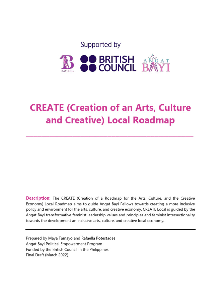 CREATE (Creation of An Arts, Culture | PDF | Intersectionality | Leadership