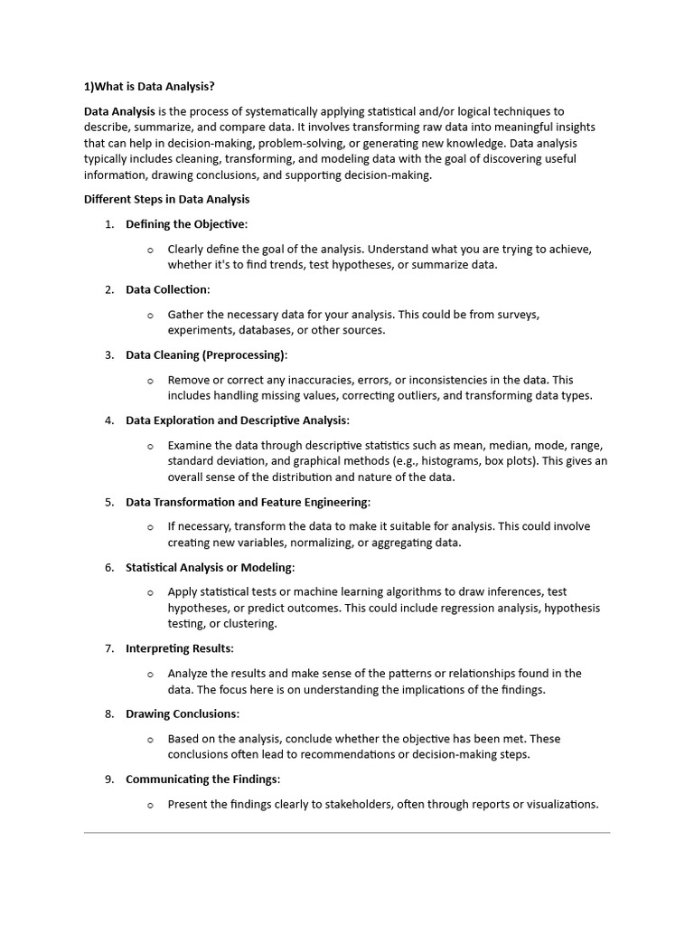 Data Analysis1 | PDF | Data Analysis | Statistics