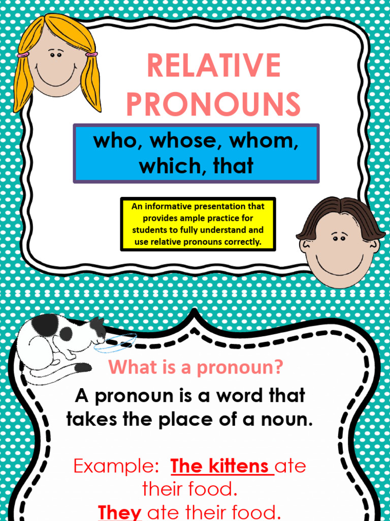 Relative Pronouns: Who, Whose, Whom, Which, That | PDF