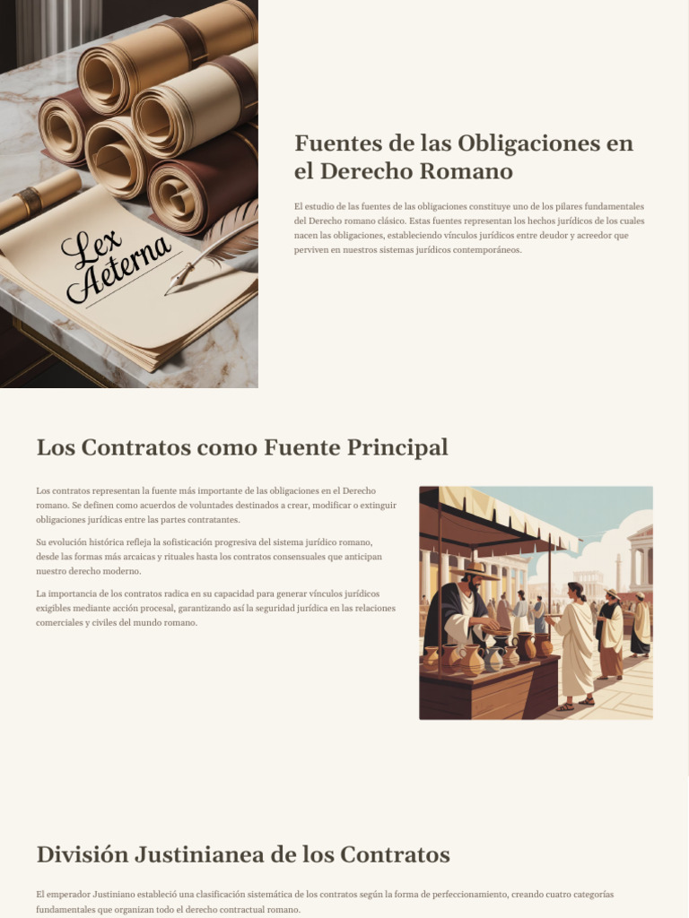 Fuentes de Las Obligaciones en El Derecho Romano | PDF | Justicia ...