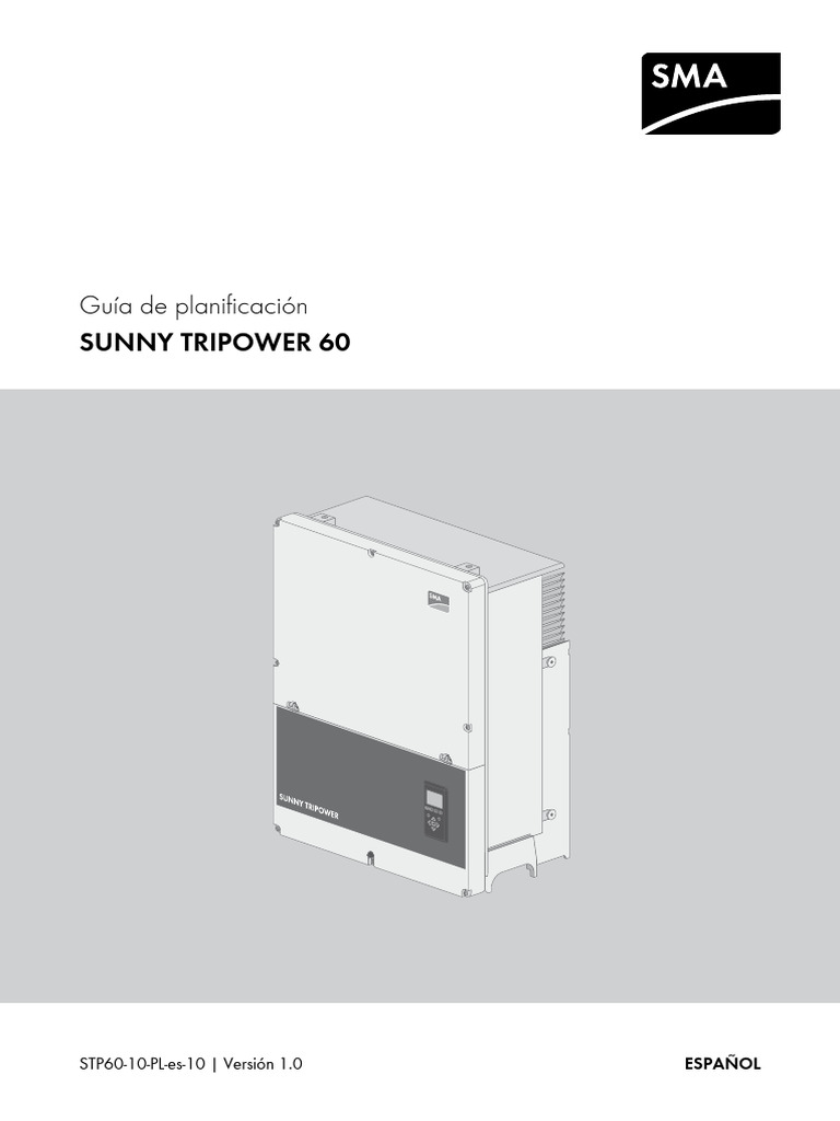 GUIA PLANIFICACION SMA - STP60-10-PL-es-10 | PDF | Corriente eléctrica ...