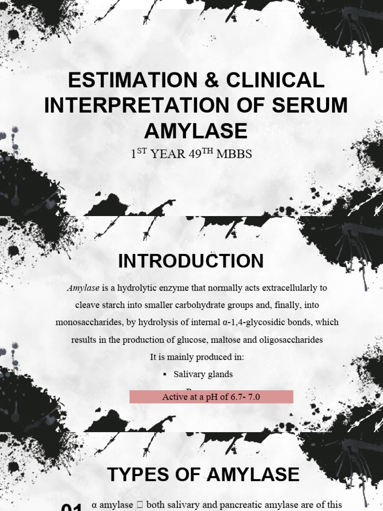 Estimation & Clinical Interpretation of Serum Amylase - Updated | PDF ...