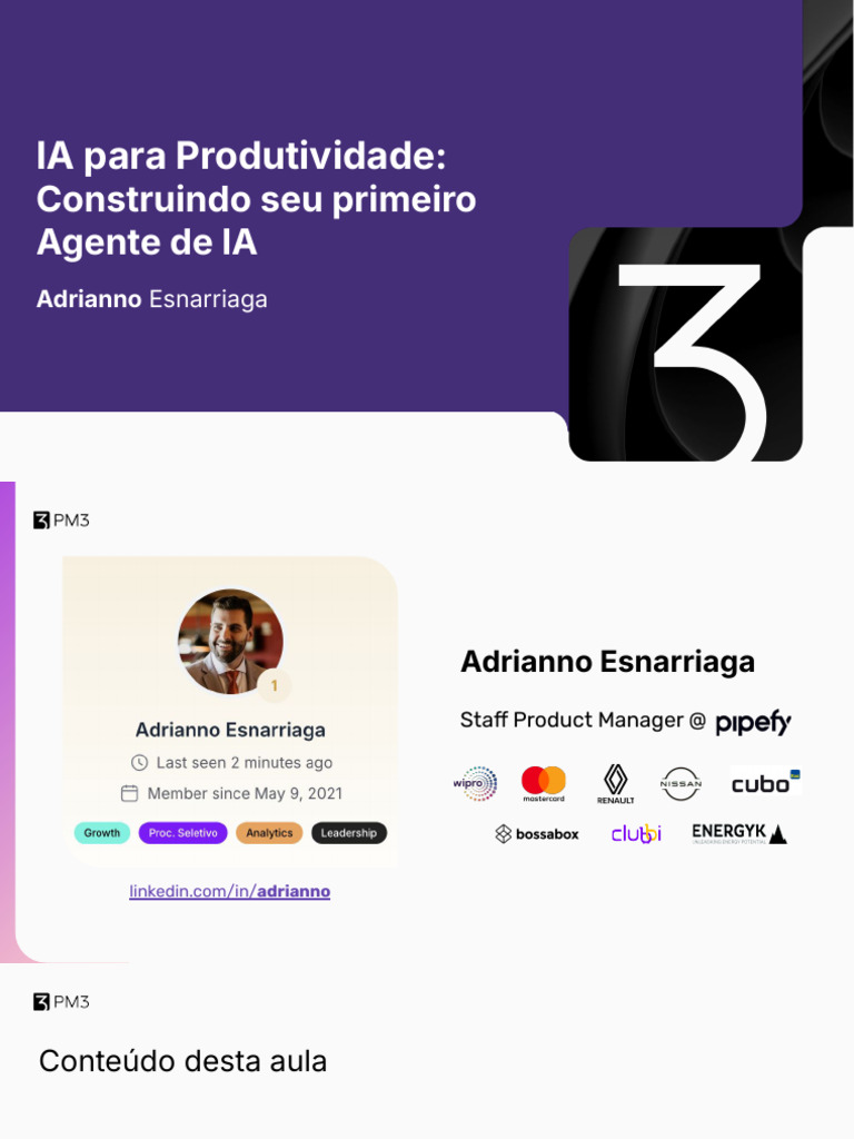 Workshop PM3 - Agentes de IA | PDF | Inteligência artificial ...