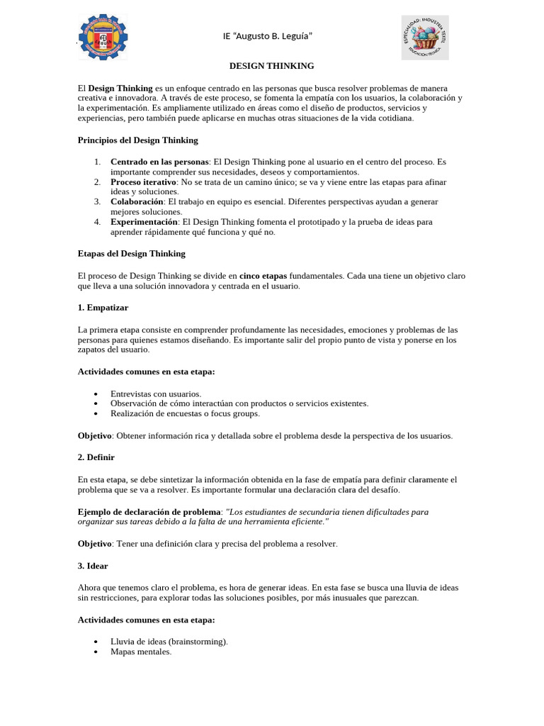 Design Thinking - Separata | PDF | El pensamiento de diseño | Ciencia ...