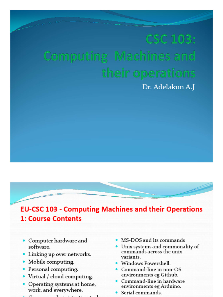 CSC 103 (2) 2025 - 26 | PDF | Arduino | Computer Network