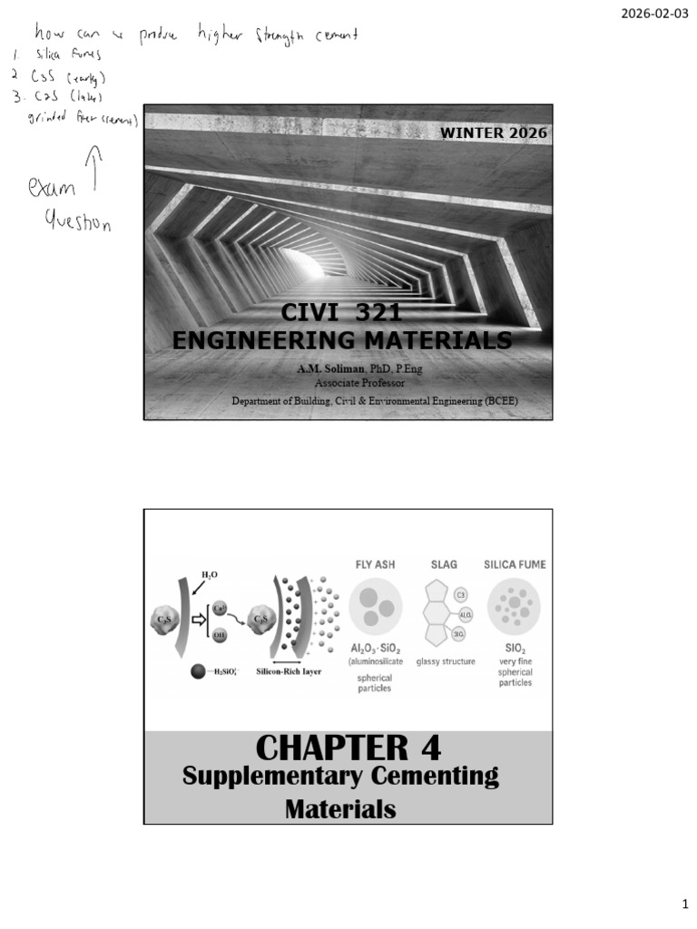 Lecture 4 Chapter 4 Students | PDF | Cement | Concrete