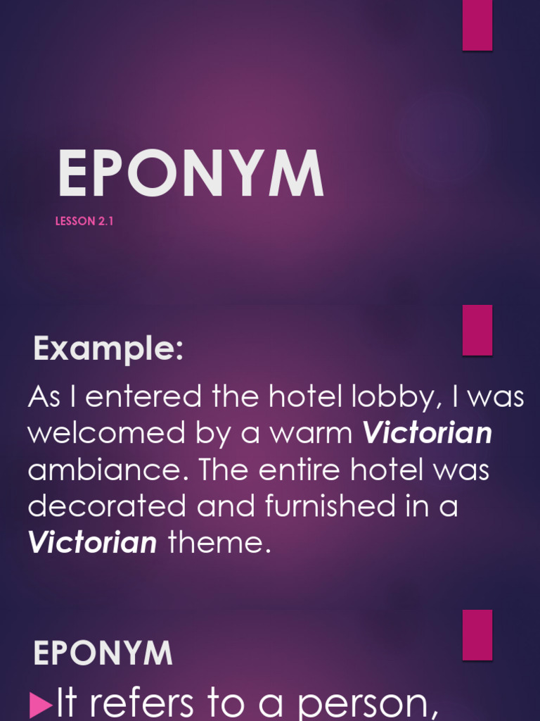 Eponyms | PDF