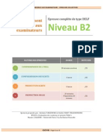 D9CH3 - Évaluation Des Contenus Et Projets FOAD: Épreuve DELF B2 Document Examinateur
