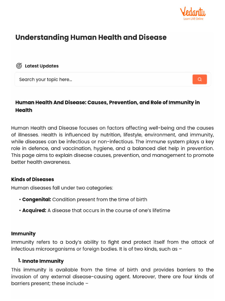Understanding Human Health and Disease | PDF