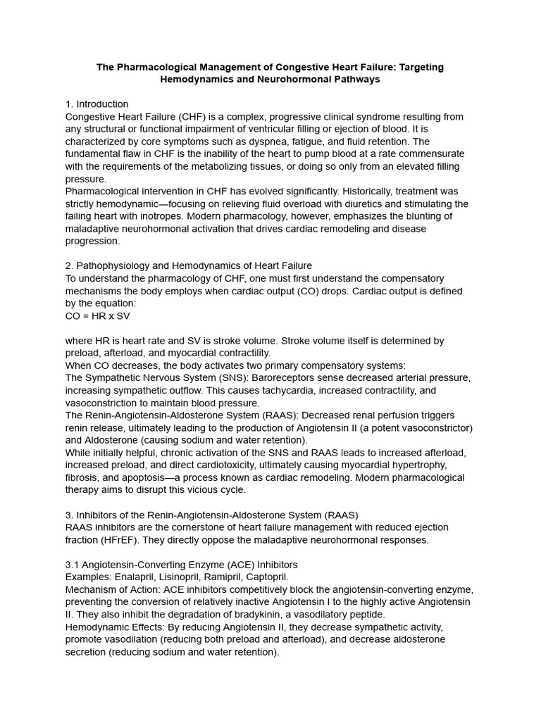 Management of Congestive Heart Failure | PDF | Heart Failure ...