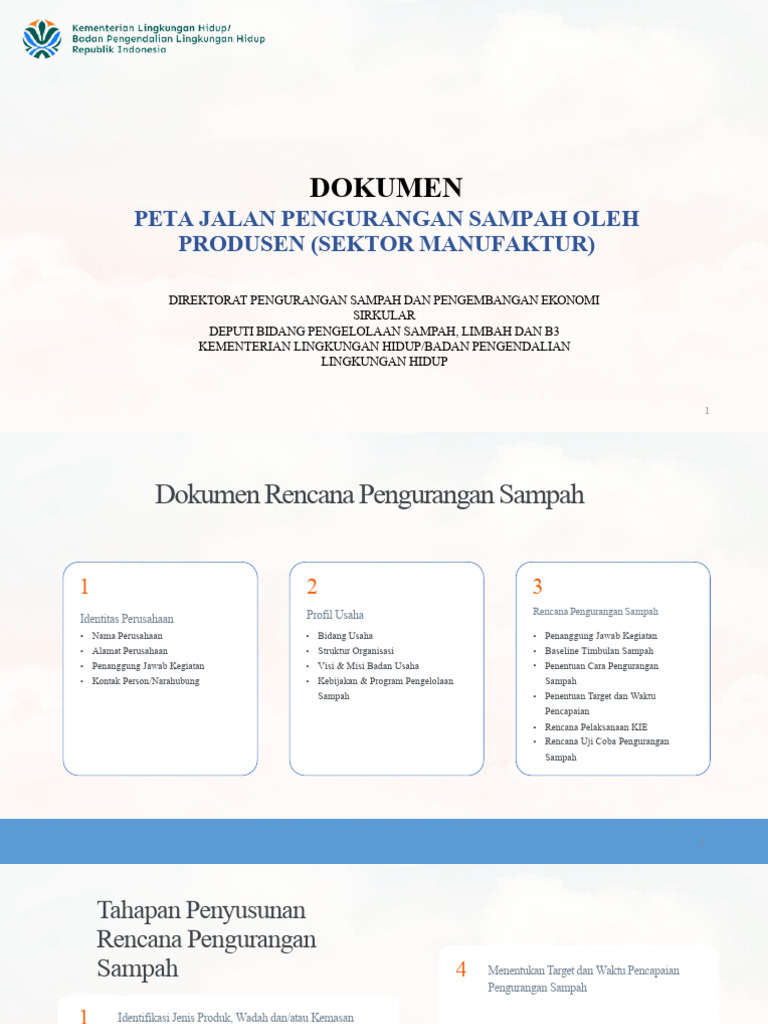 Simulasi Penyusunan Peta Jalan Pengurangan Sampah (Manufaktur) | PDF