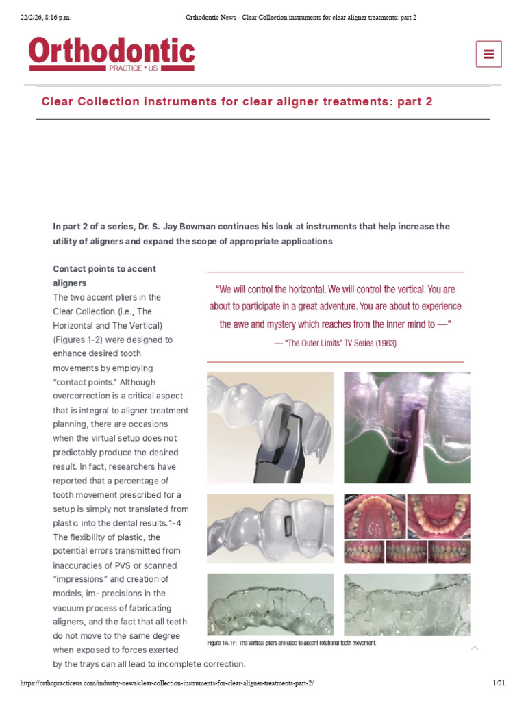 Orthodontic News - Clear Collection Instruments For Clear Aligner ...